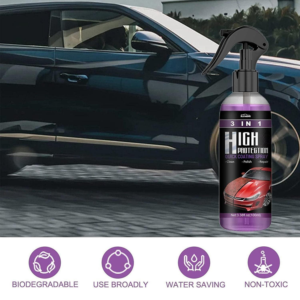 Premium Nano Ceramic Car Coating Spray (Pack of 2) – Hydrophobic Water Repellent, Scratch Concealer & Ultra Gloss Paint Protection for Cars, Bikes & More
