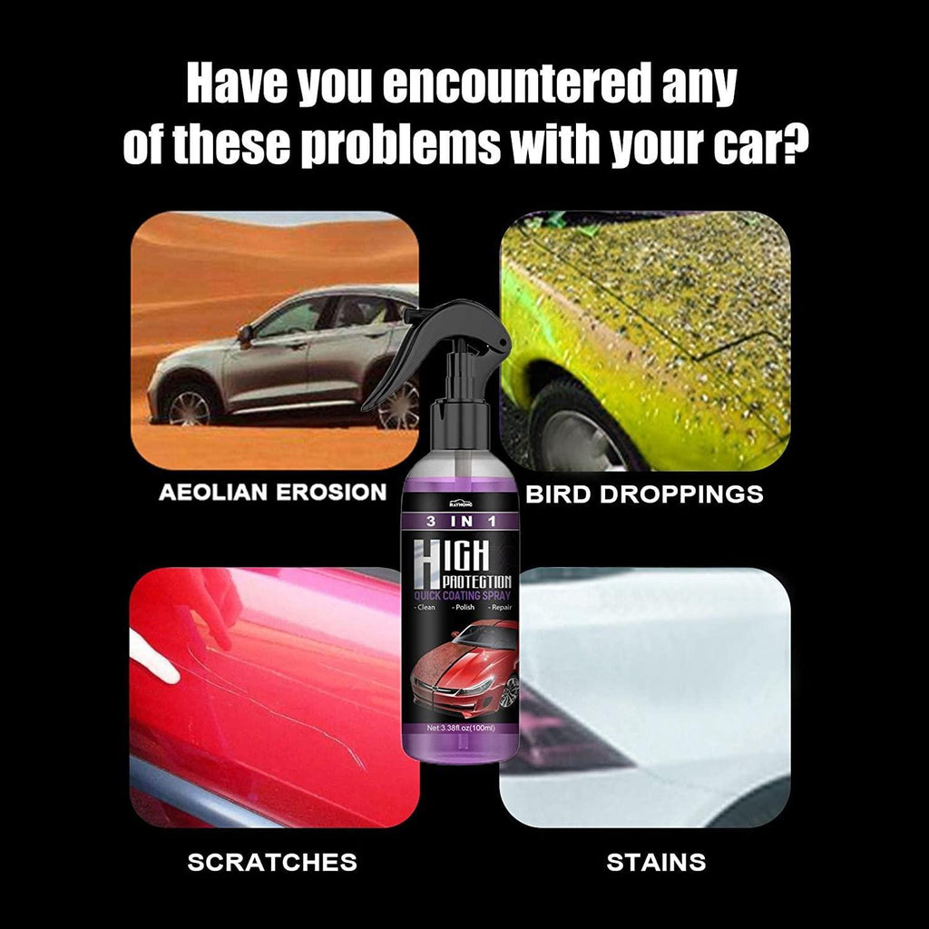 Premium Nano Ceramic Car Coating Spray (Pack of 2) – Hydrophobic Water Repellent, Scratch Concealer & Ultra Gloss Paint Protection for Cars, Bikes & More